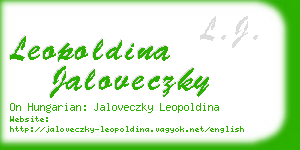 leopoldina jaloveczky business card